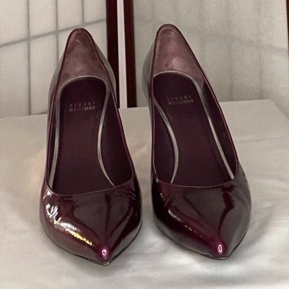 Stuart Weitzman Metallic Patent Leather Pumps - Picture 1 of 6